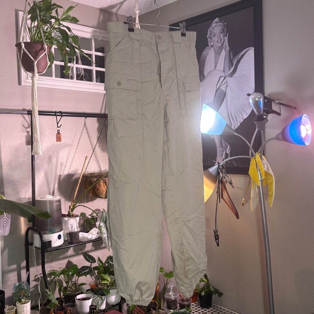 SPORTIF Men's Utility‎ Cargo Pants White Straight Leg Outdoor Size 36